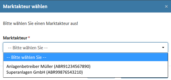 Marktakeur Auswahl